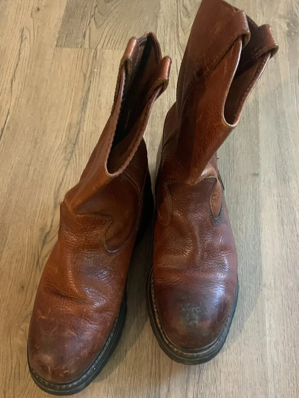Wolverine Men's Brown Leather Steel Toe Calf Boots F2413-05 Size: 10 Work Boots!